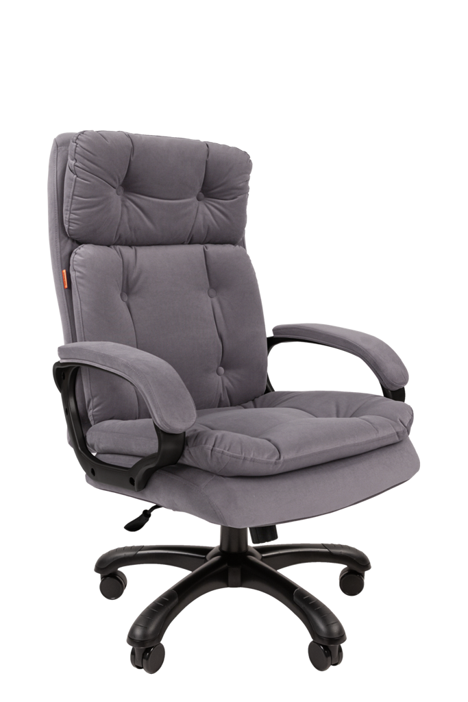 Кресло руководителя усиленное до 150 кг CHAIRMAN 442 велюр серый
