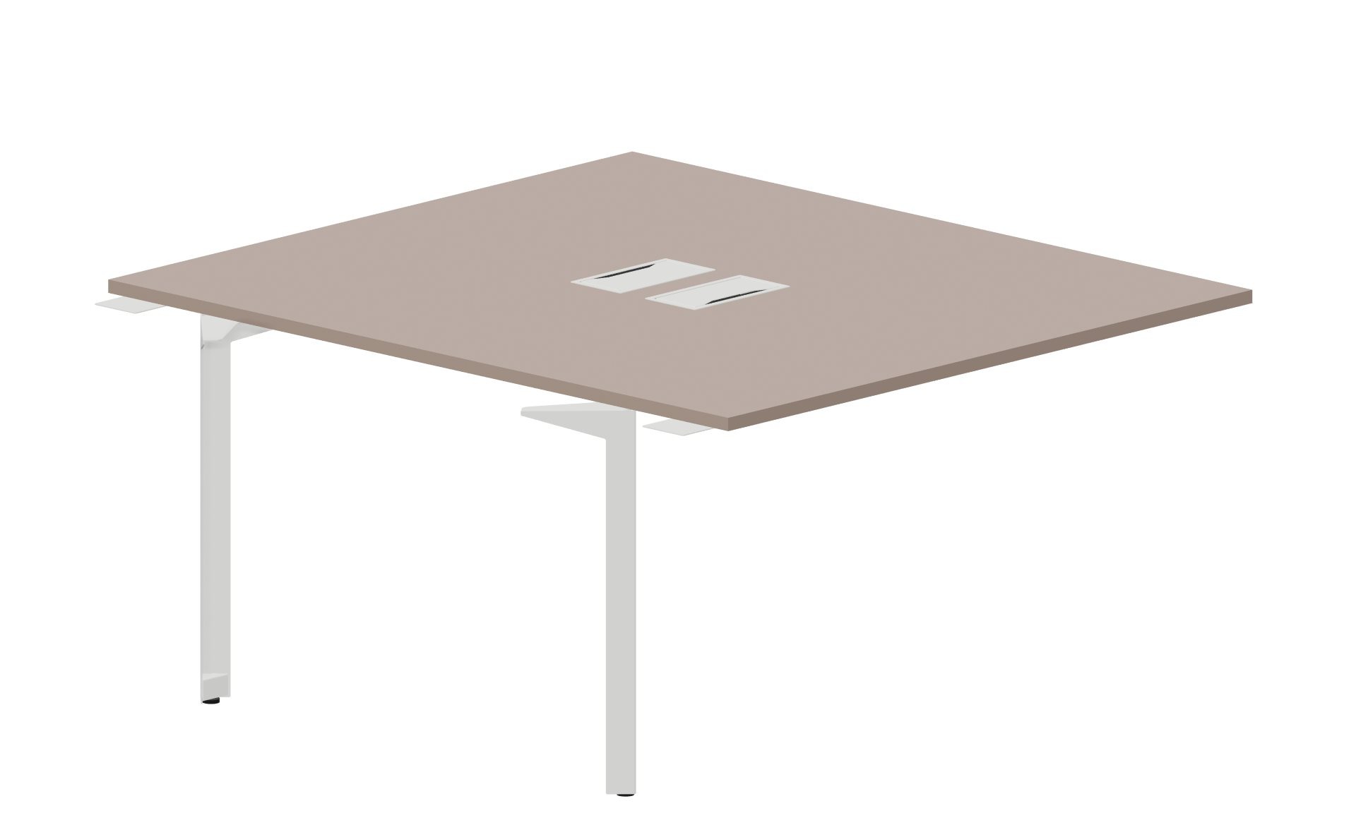Приставной стол bench на 2 рабочих места 138х156,6х75 см (2 металлических аутлета) Ray RY2TPL148