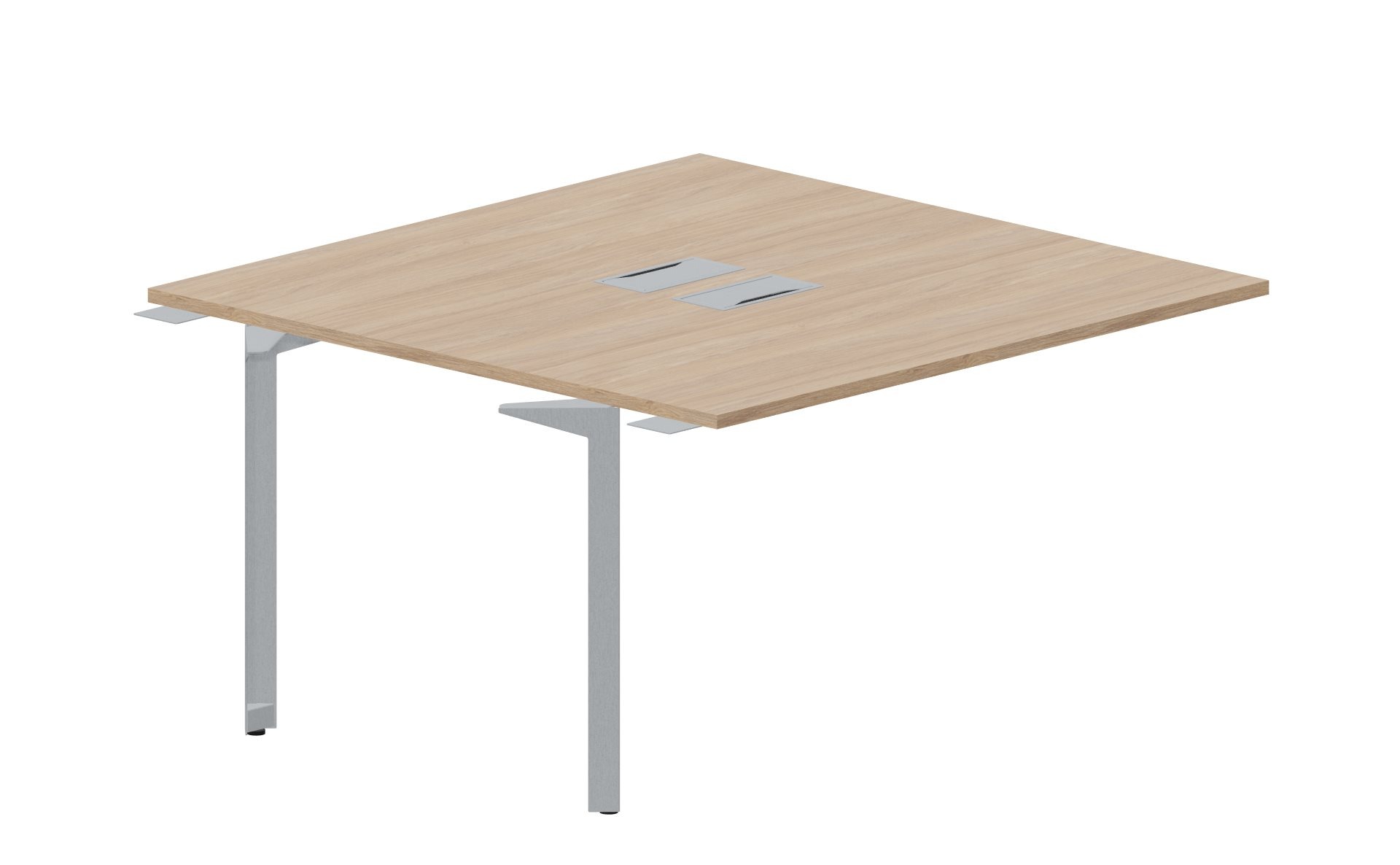 Приставной стол bench на 2 рабочих места 138х136,6х75 см (2 металлических аутлета) Ray RY2TPL147