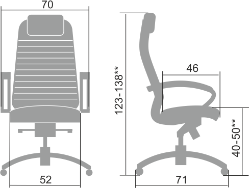 Кресло для руководителя SAMURAI K-1.04 MPES Темно-коричневый