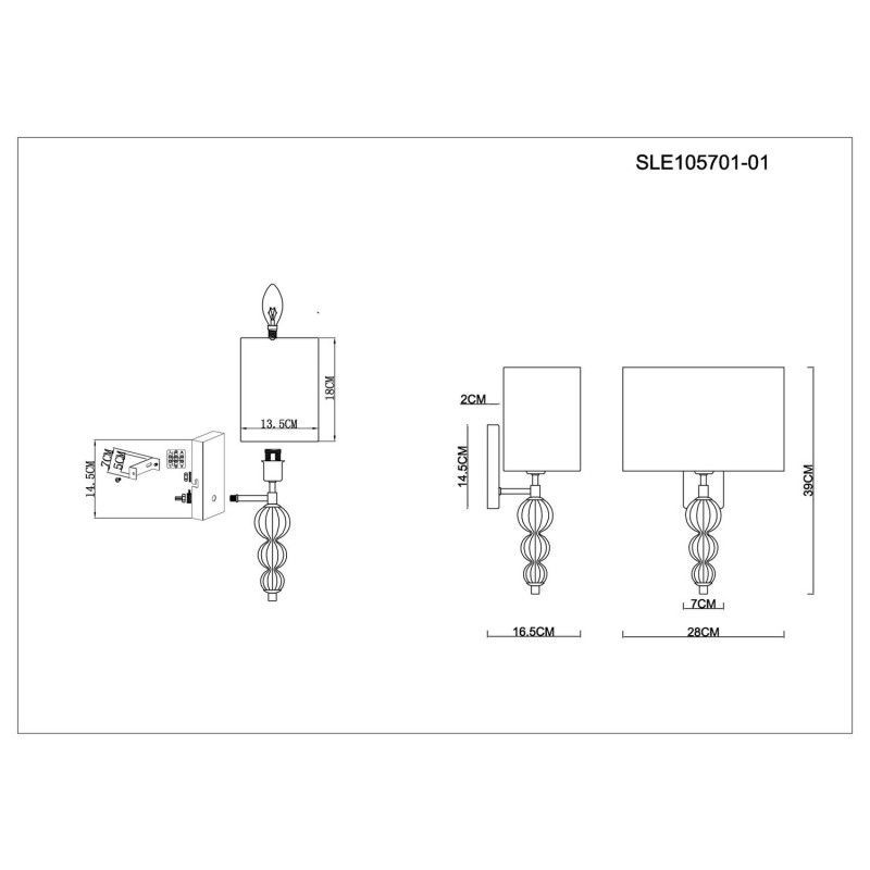 Бра Evoluce RAMER SLE105701-01