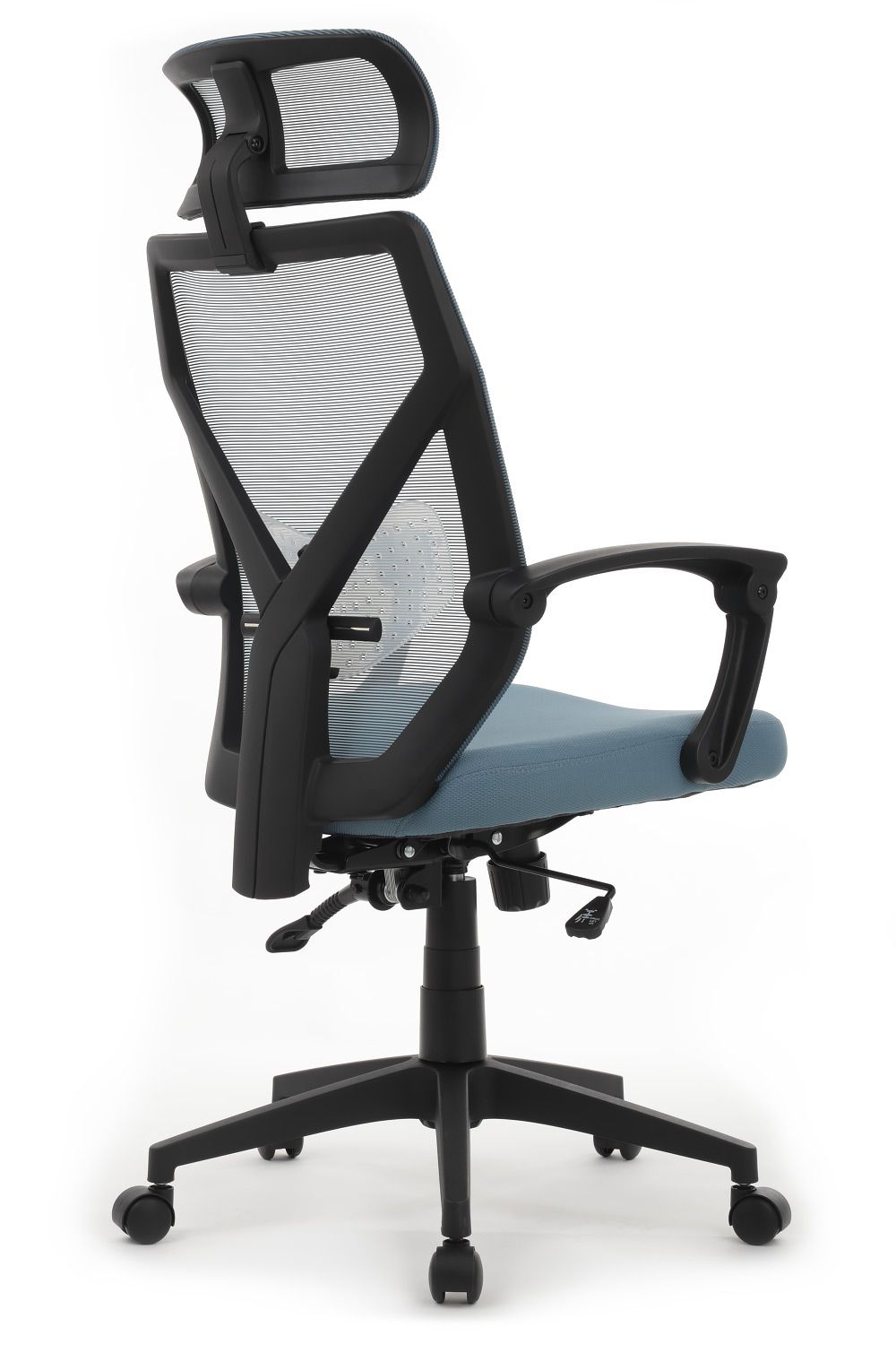 Кресло RIVA Chair OLIVER W-203 AC черный пластик / синий