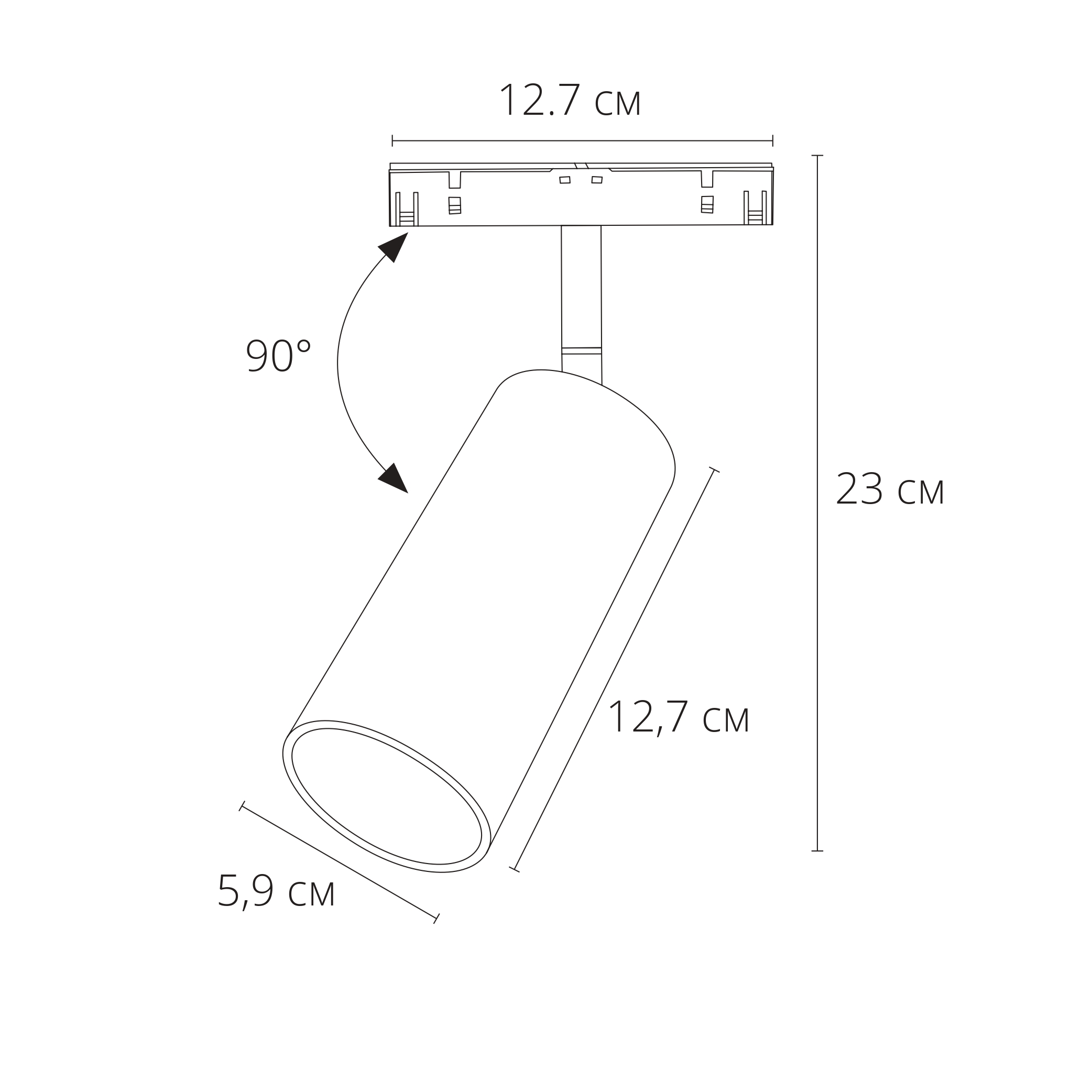 Трековый светильник ARTE LAMP LINEA A4661PL-1AB