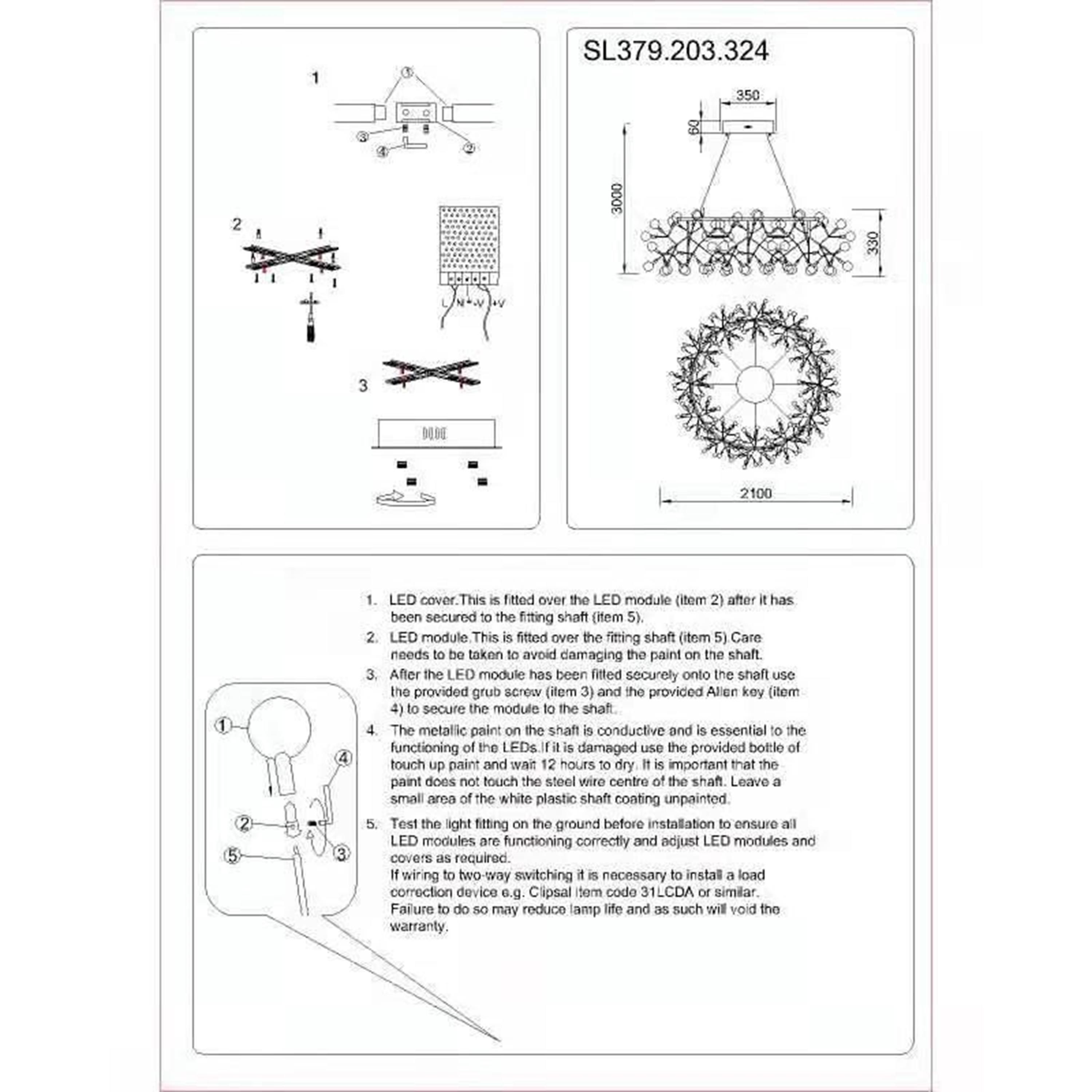 Подвесная люстра ST LUCE RAFINA SL379.203.324