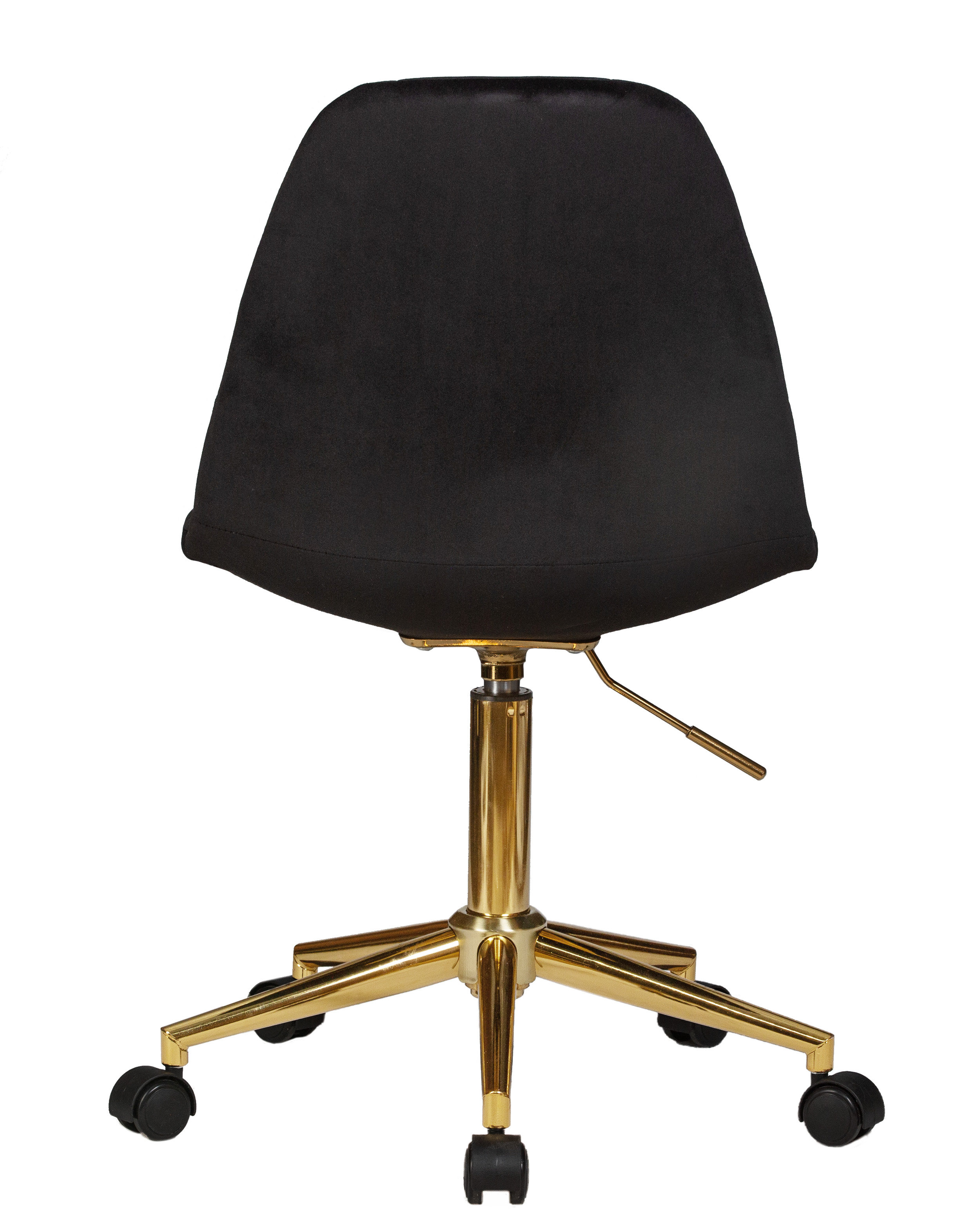 Офисное кресло для персонала DOBRIN MONTY GOLD чёрный велюр MJ9-101