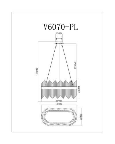 Подвесная люстра Moderli Celebria V6070-PL