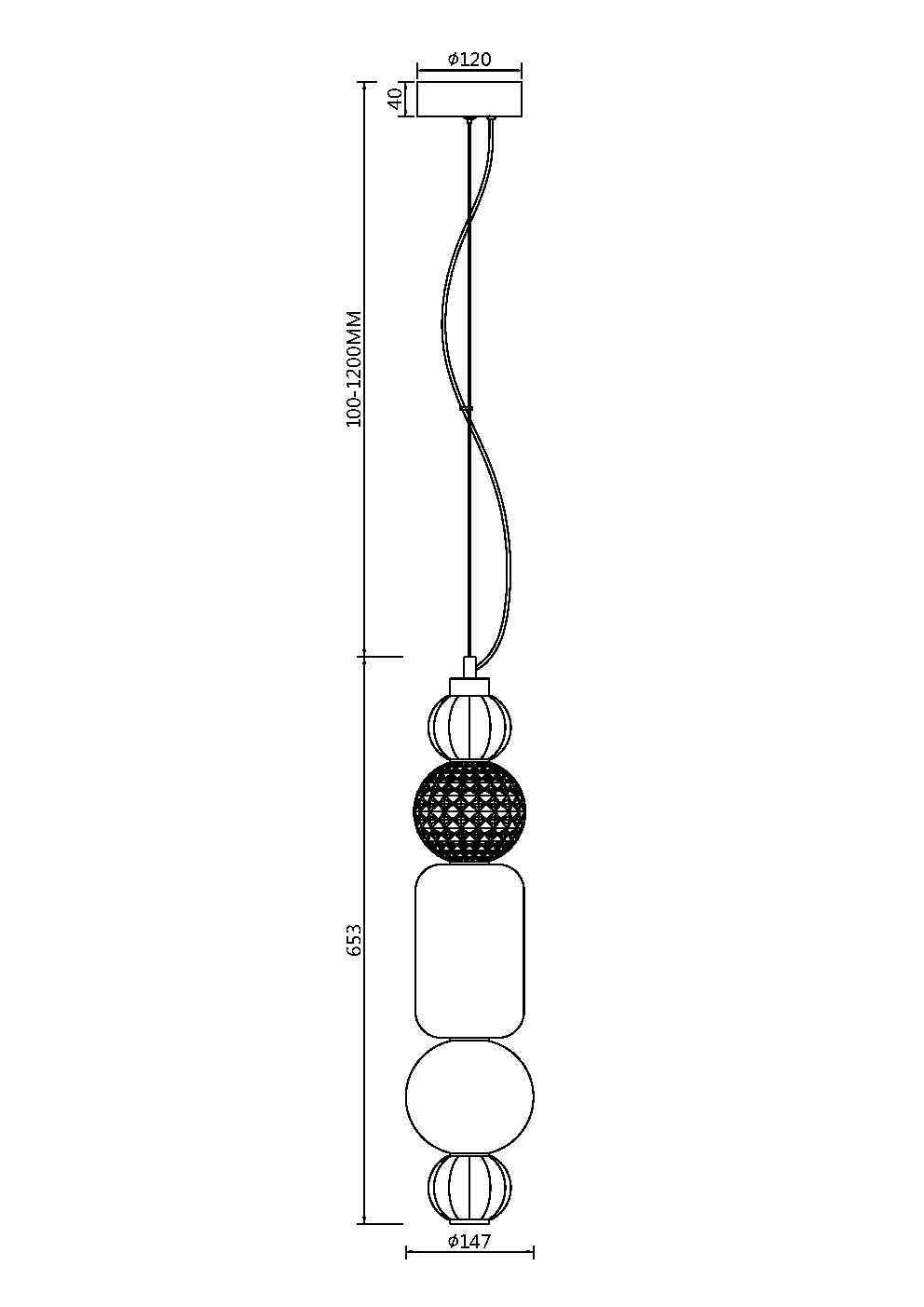 Подвесной светильник Maytoni Collar P069PL-L35G3K