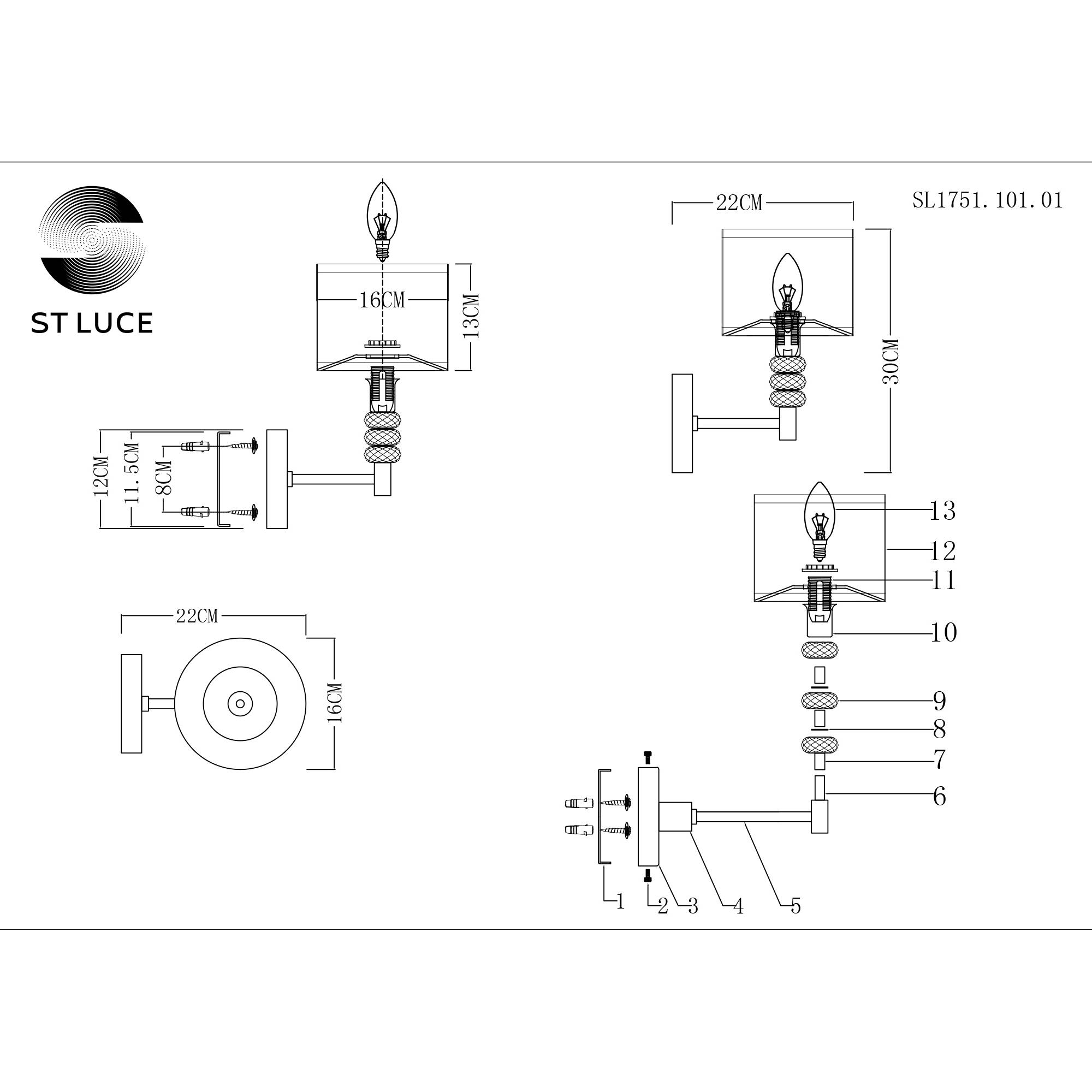 Бра настенное ST LUCE ENITA SL1751.101.01