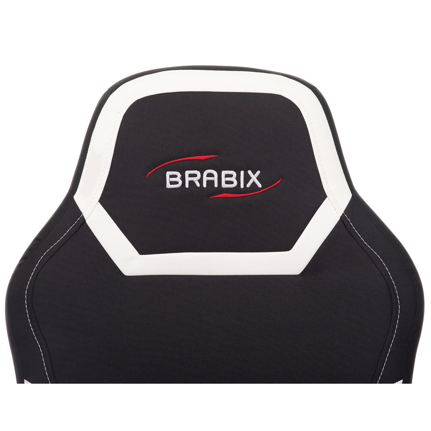 Кресло компьютерное BRABIX Alpha GM-018 черный белый 532640