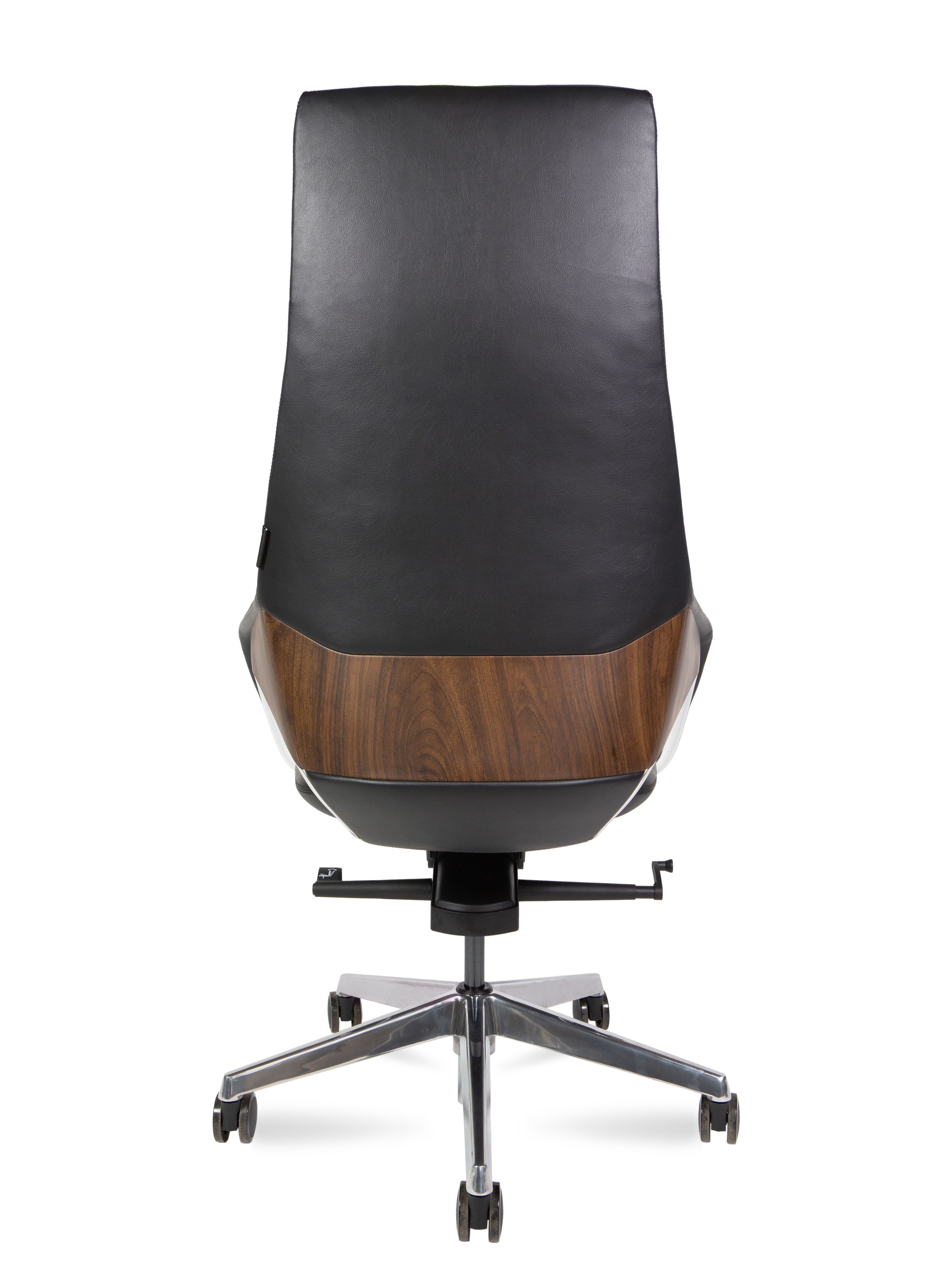 Кресло руководителя NORDEN Шопен черная кожа FK 0005-A black leather