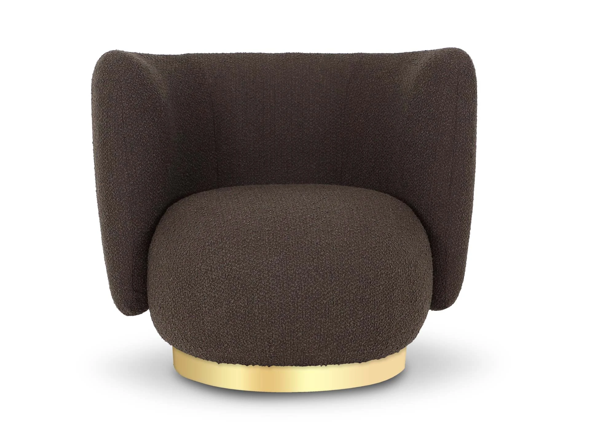 Кресло Lucca вращающееся букле коричневый 853048