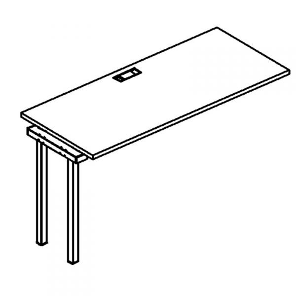 Секция стола рабочей станции 160х60 на металлокаркасе DUE А4 2 005-1
