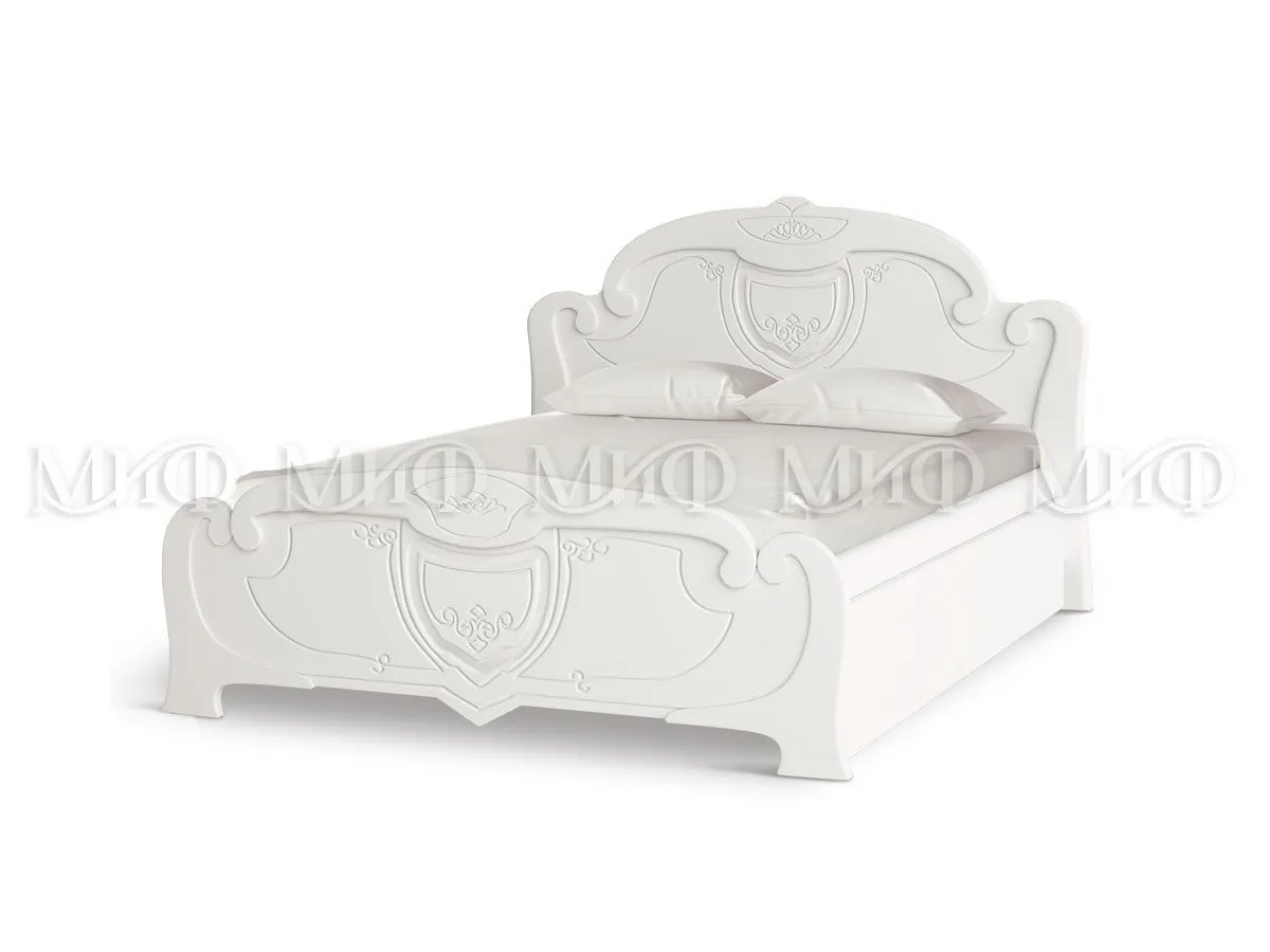 Кровать Мария 140х200 белый глянец Миф