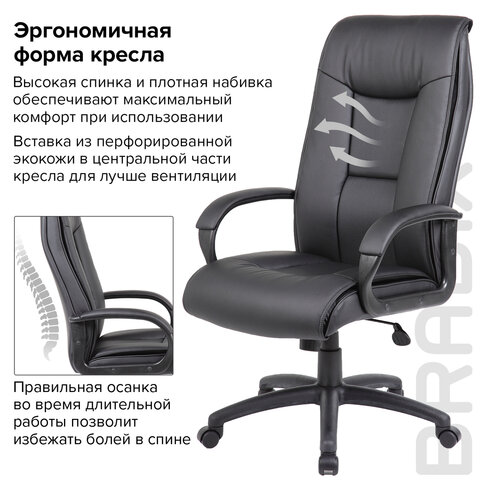 Кресло офисное для руководителя BRABIX PREMIUM Work EX-513 Черный 531943