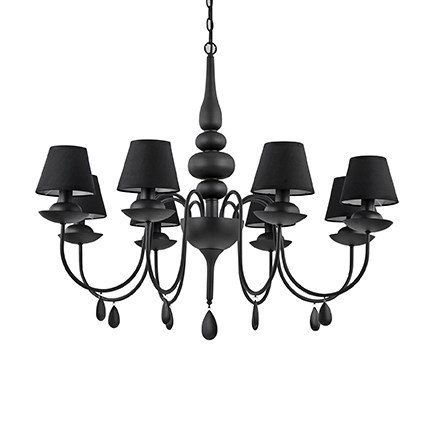 Подвесная люстра Ideal Lux BLANCHE SP8 NERO