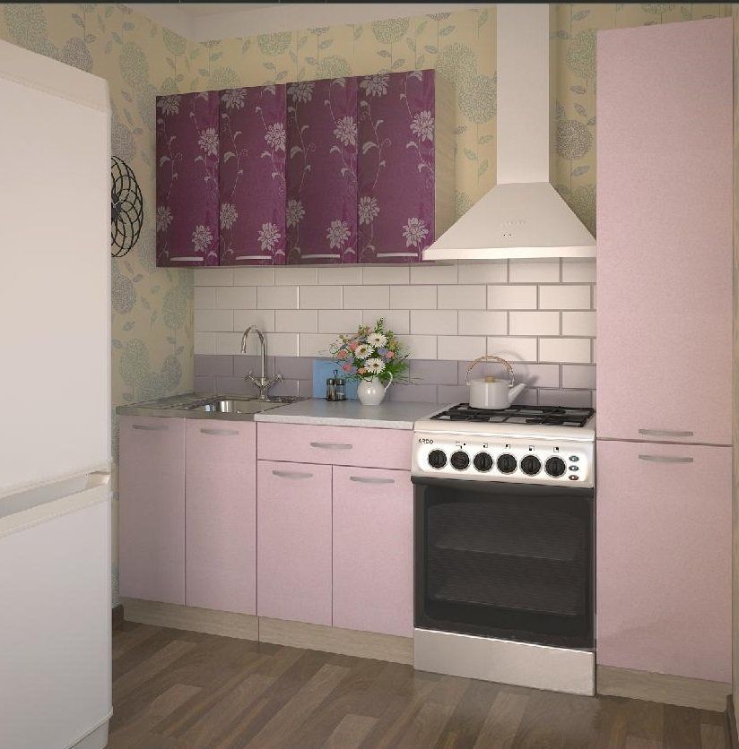 Кухонный гарнитур Азалия фиолетовая Сирень 1600