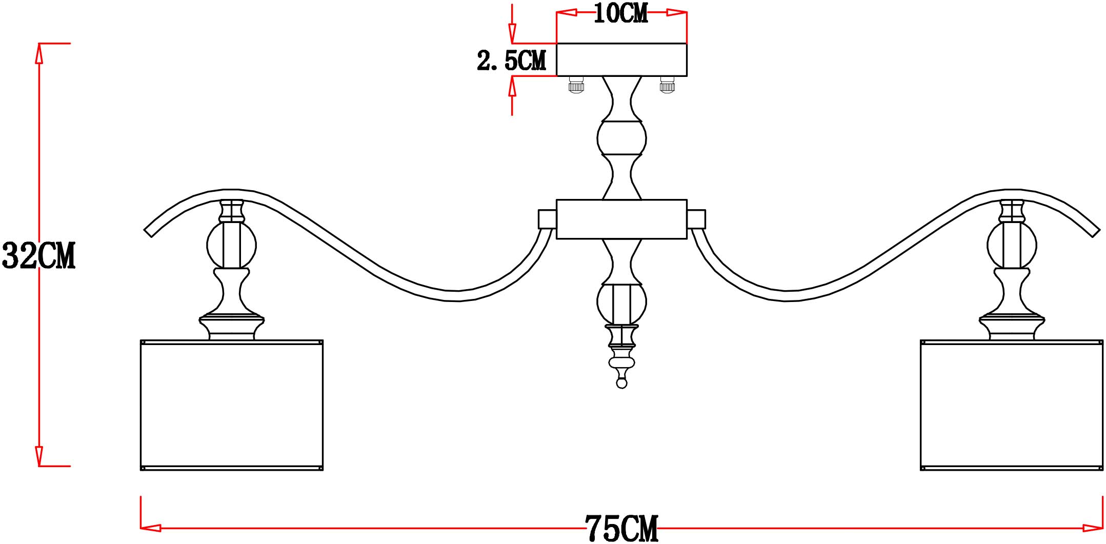 Люстра на штанге Arte Lamp IBIZA A4038PL-8CC