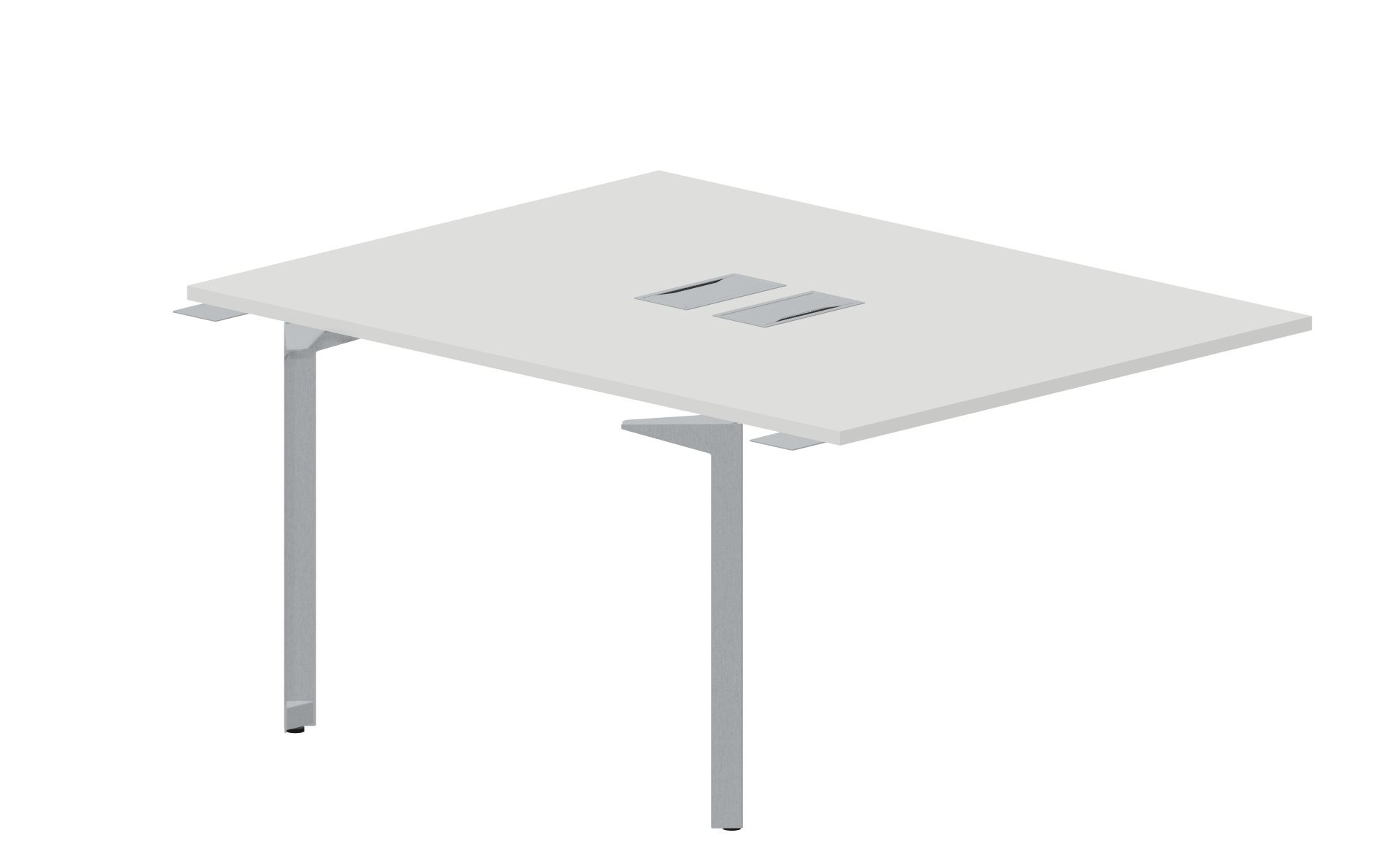 Приставной стол bench на 2 рабочих места 118х156,6х75 см (2 металлических аутлета) Ray RY2TPL128