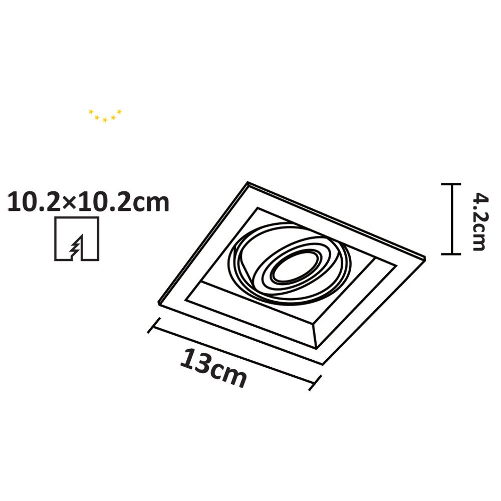 Точечный встраиваемый светильник Arte Lamp CANIS A6661PL-1WH