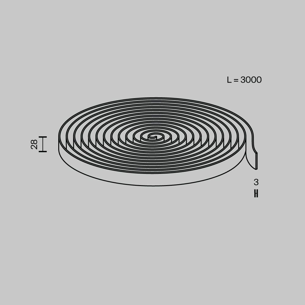 Токопроводящая текстильная лента Maytoni Conductive textile tape Parity TRX130-1.3DB