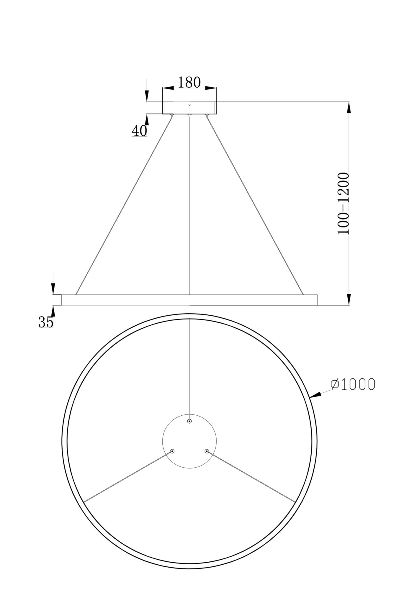 Подвесная люстра Maytoni Technical Rim MOD058PL-L54BS4K