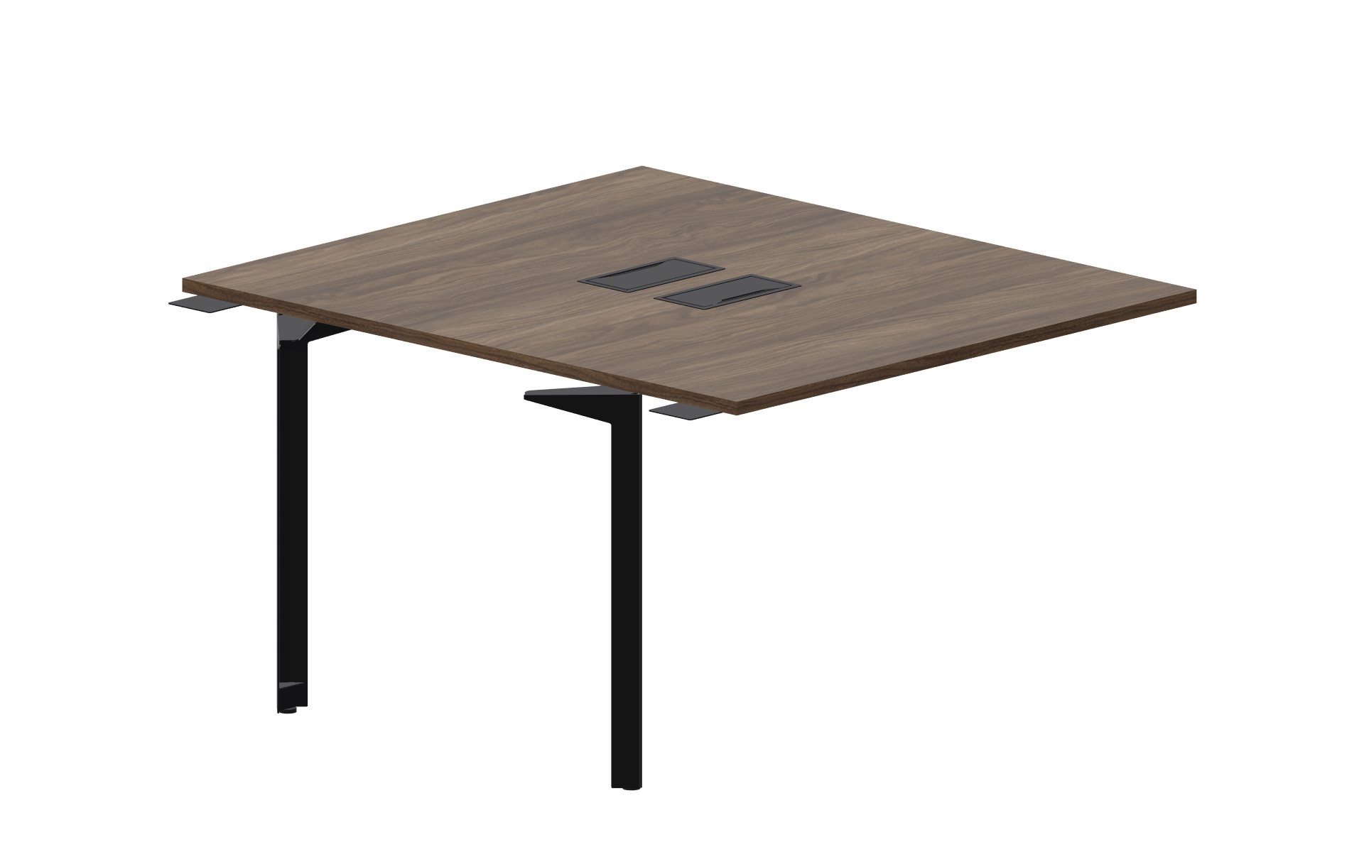 Приставной стол bench на 2 рабочих места 118х136,6х75 см (2 металлических аутлета) Ray RY2TPL127