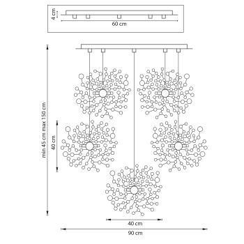 Подвесная люстра Lightstar Extra L5PR721134