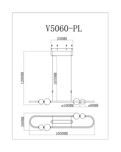 Подвесная люстра Moderli Eclipce V5060-PL