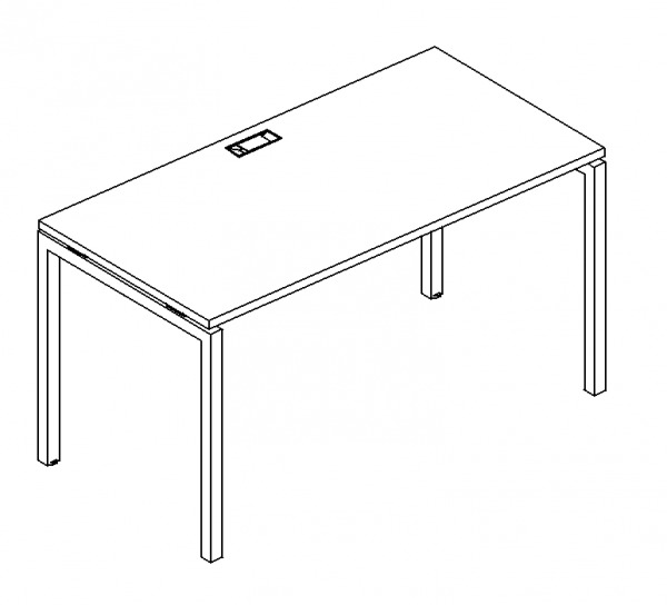 Стол письменный 100х60 на металлокаркасе DUE А4 2 002