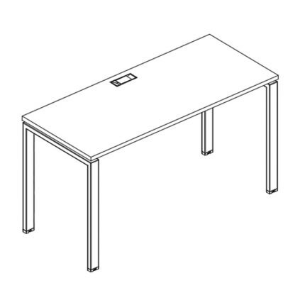Стол письменный 80х60 на металлокаркасе UNO А4 1 001