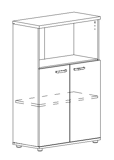Шкаф для документов средний полузакрытый А4 9363