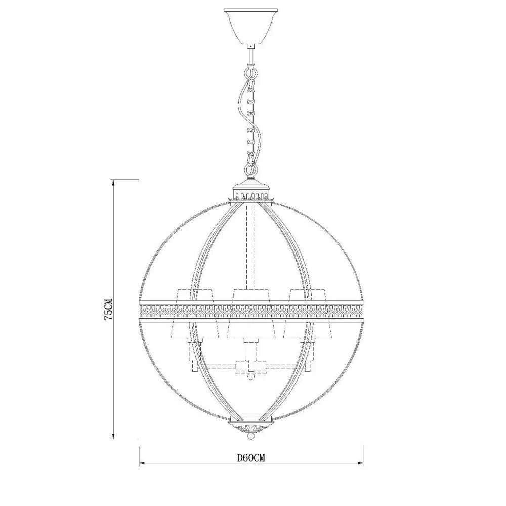 Подвесной светильник Delight Collection Residential KM0115P-4L nickel