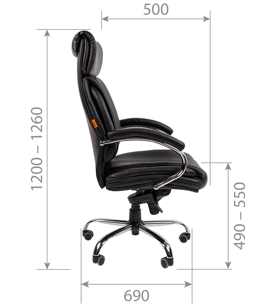 Кресло руководителя CHAIRMAN CH423 с высокой спинкой коричневый