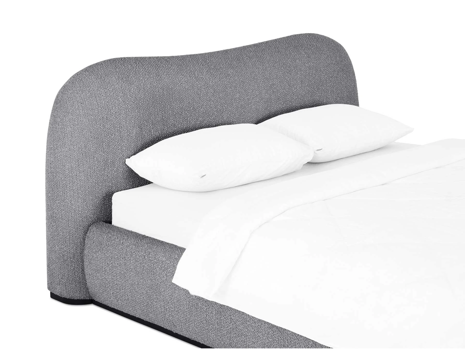 Двуспальная кровать Patti без подъемного механизма букле темно-серый 831402