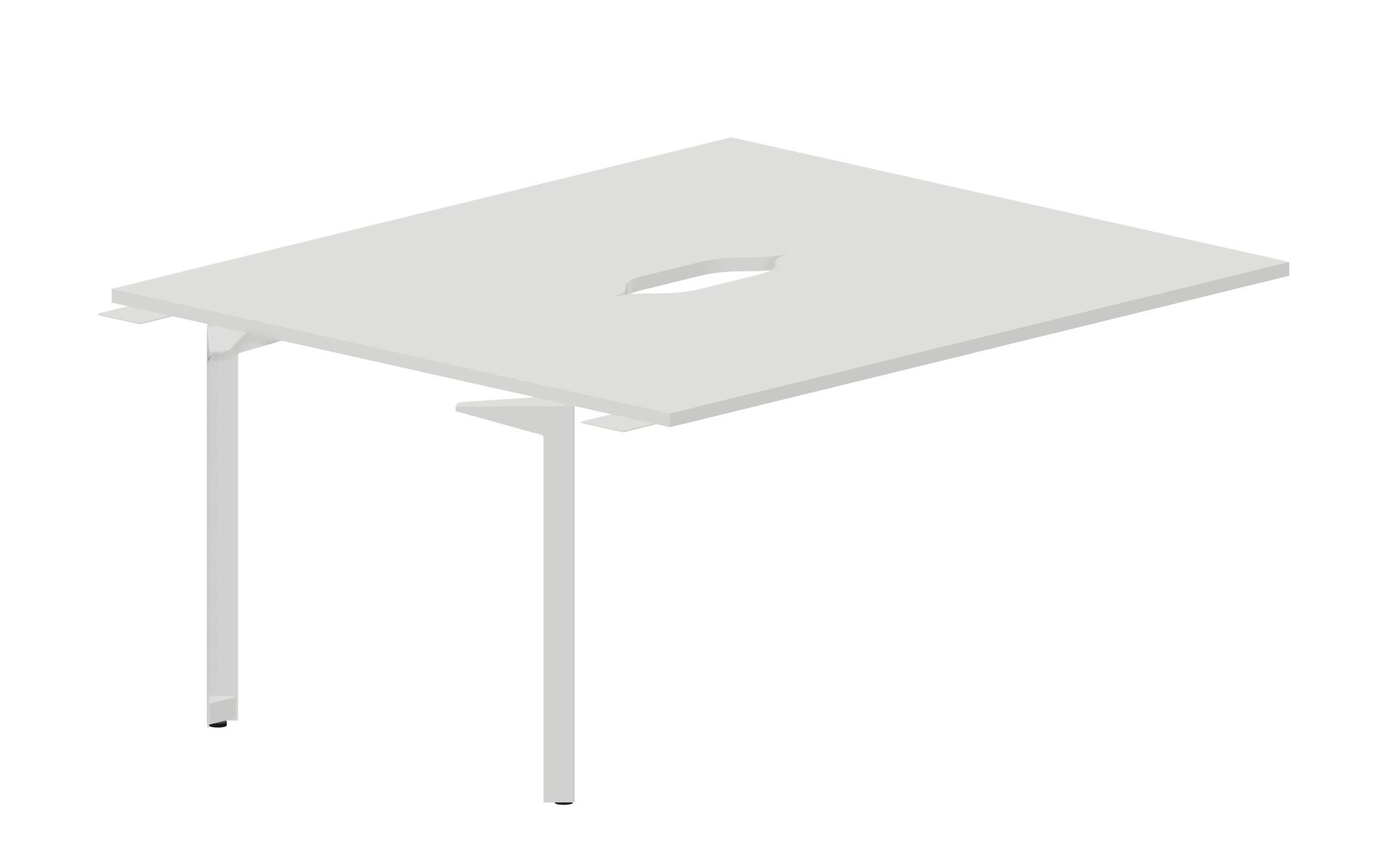 Приставной стол bench на 2 рабочих места 158х136,6х75 см (2 эргономичных выреза) Ray RY2TPV167