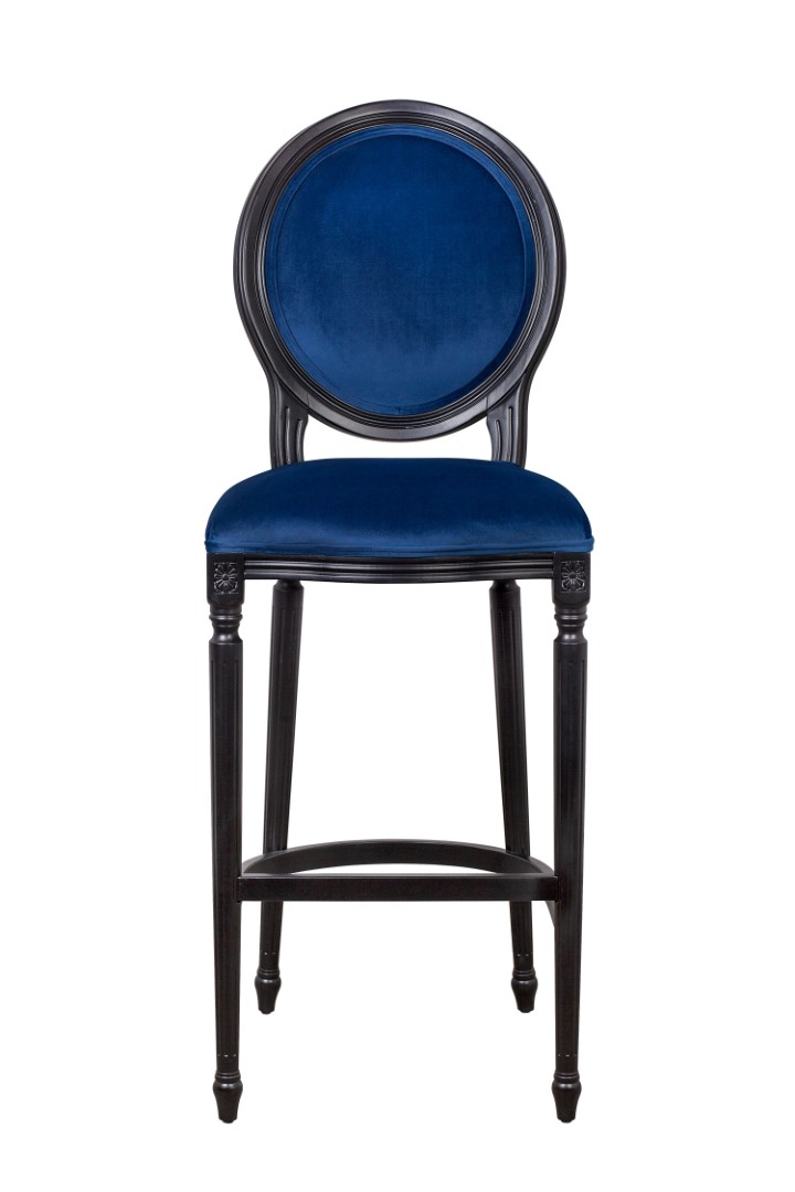Стул барный Kosco Kora Blue Синий / Черный