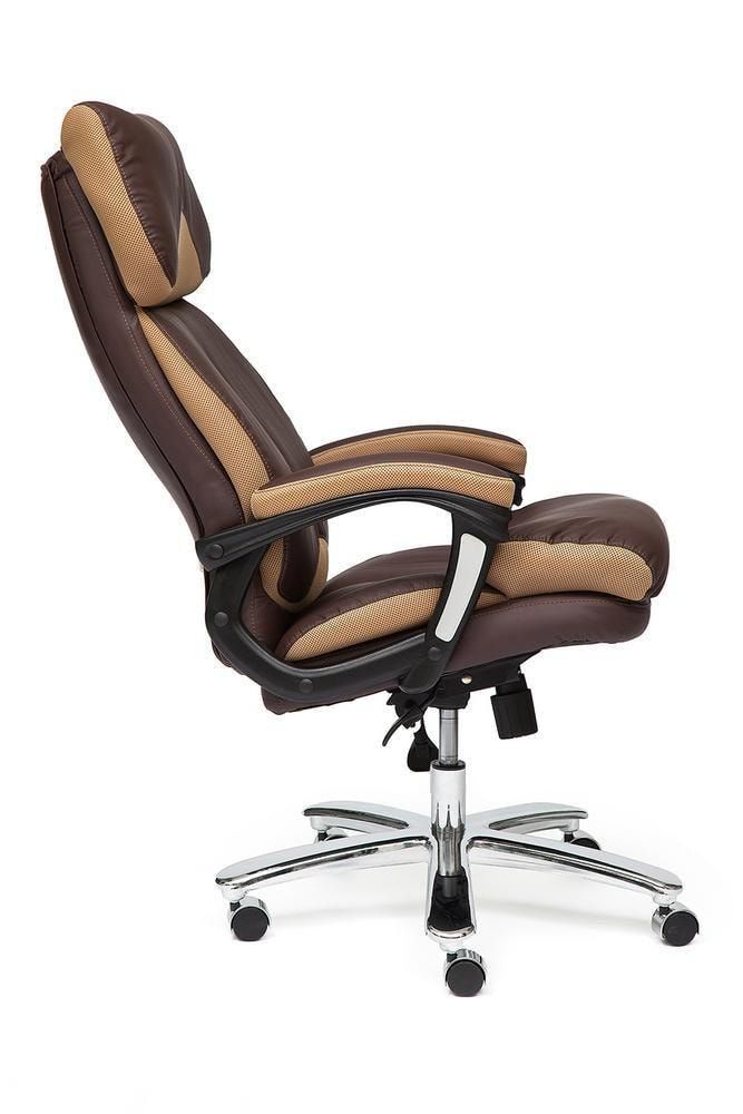 Кресло для руководителя GRAND коричневый + бронзовый (21)