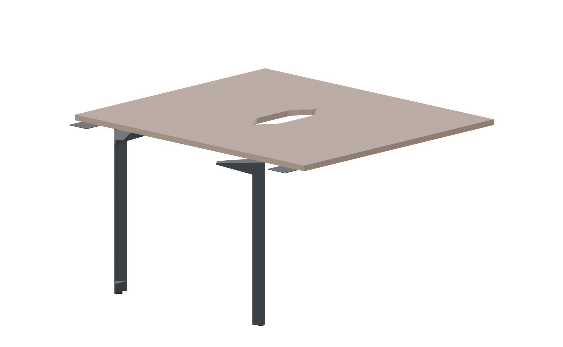 Приставной стол bench на 2 рабочих места 118х136,6х75 см (2 эргономичных выреза) Ray RY2TPV127