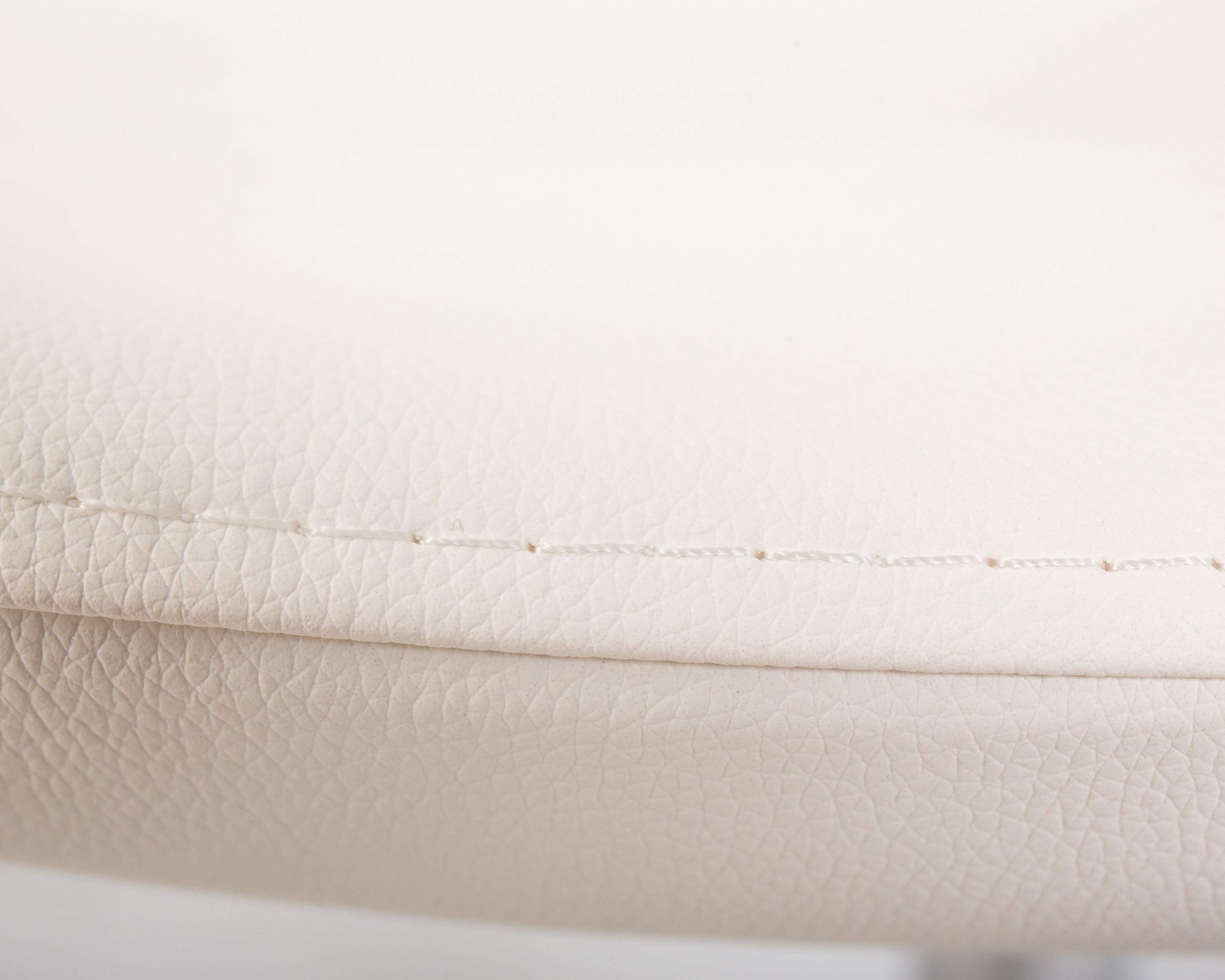 Кресло дизайнерское DOBRIN SWAN белый кожзам P23, алюминиевое основание