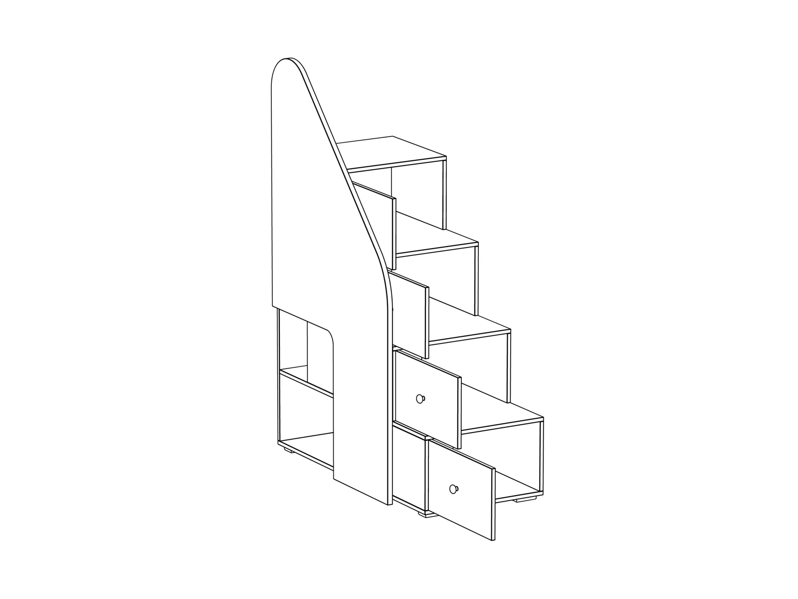 Лестница-комод  с ограждением Play 850321