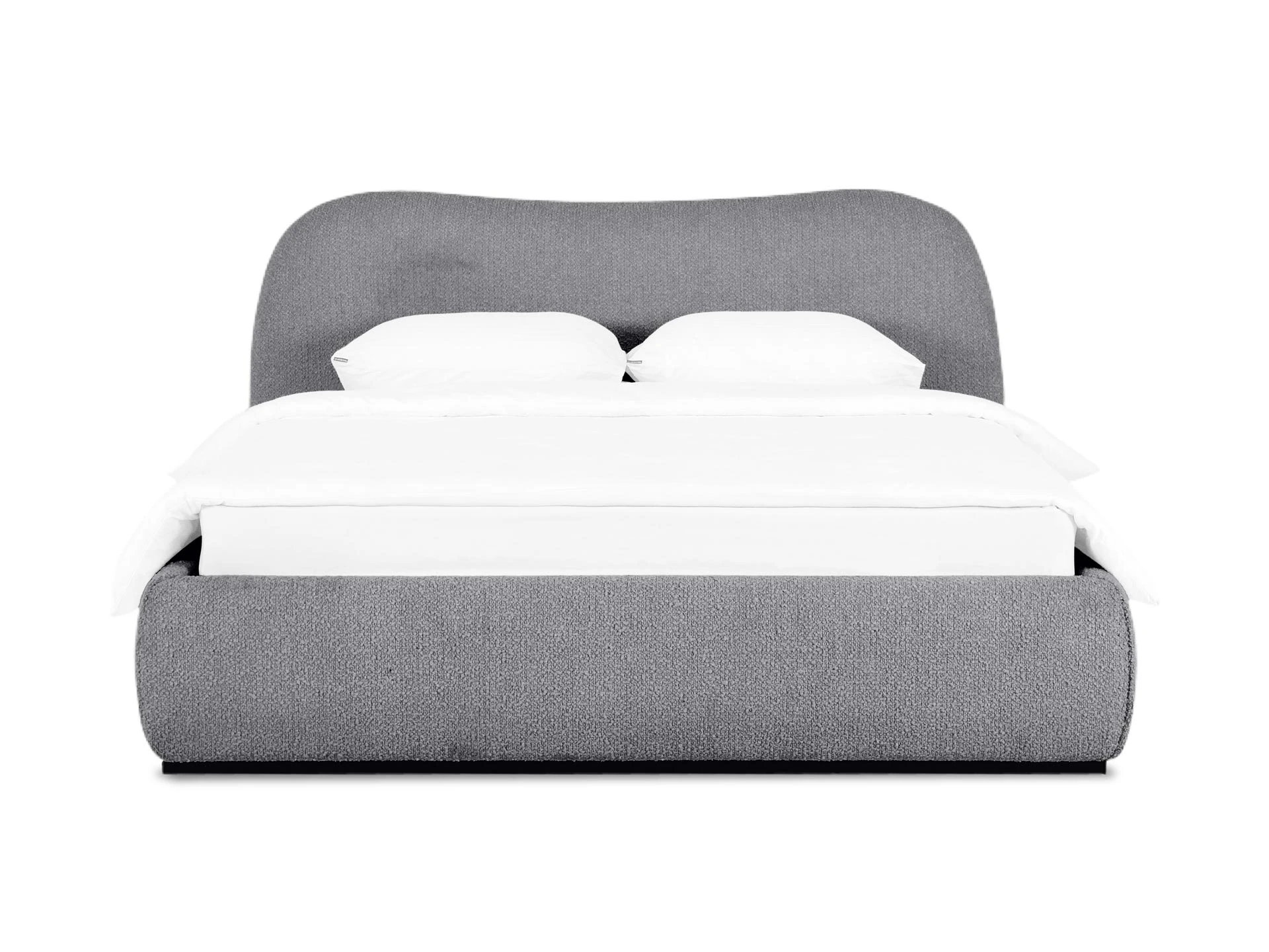 Двуспальная кровать Patti с подъемным механизмом букле темно-серый 831394
