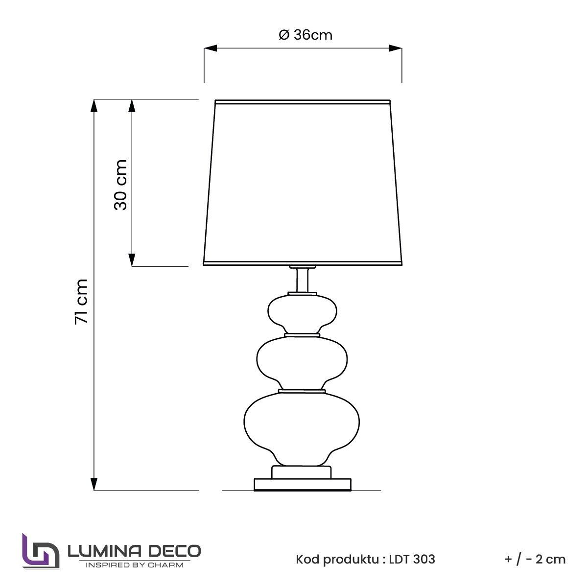 Лампа настольная Lumina Deco Briston LDT 303 F.GD+WT