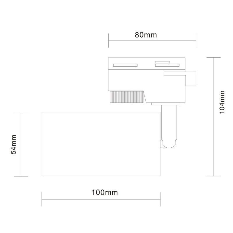 Трековый светильник для однофазного шинопровода 220V ST Luce Track White ST300.506.01