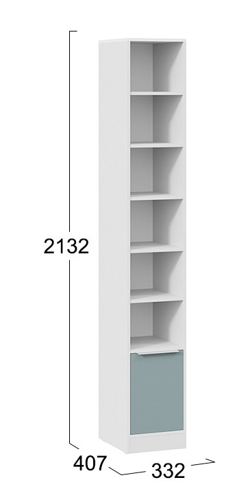Стеллаж Марли белый серо-голубой 403.004.000