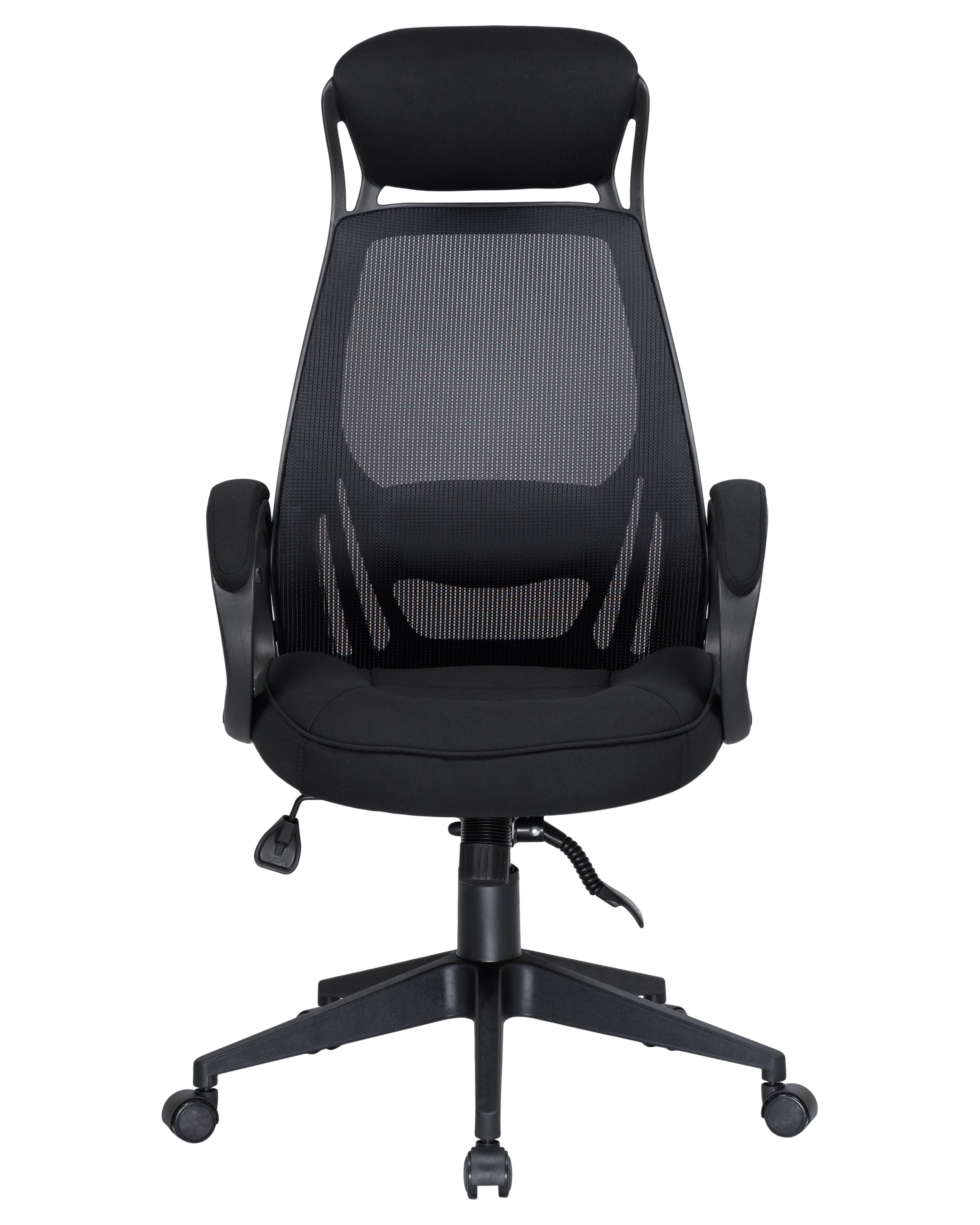 Офисное кресло для руководителей DOBRIN STEVEN BLACK чёрный пластик, чёрная ткань