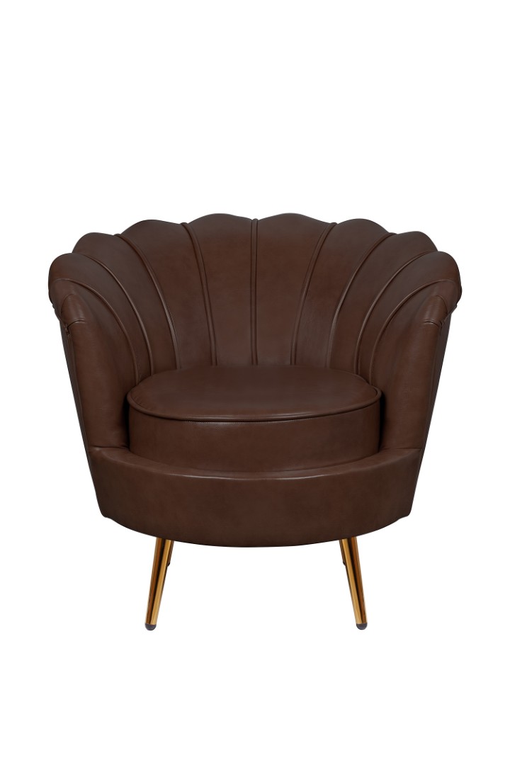 Низкое кресло ракушка Pearl Brown V2 Коричневый