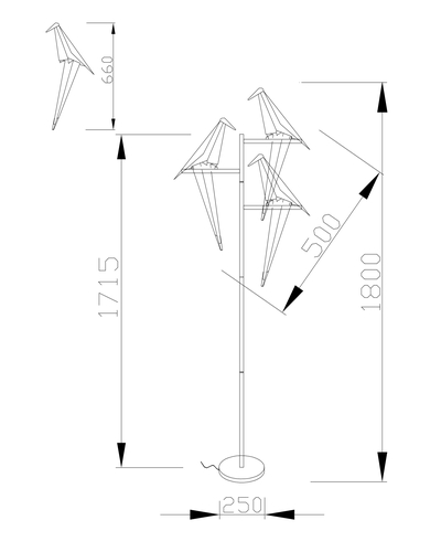 Торшер Moderli Birds V3075-3FL