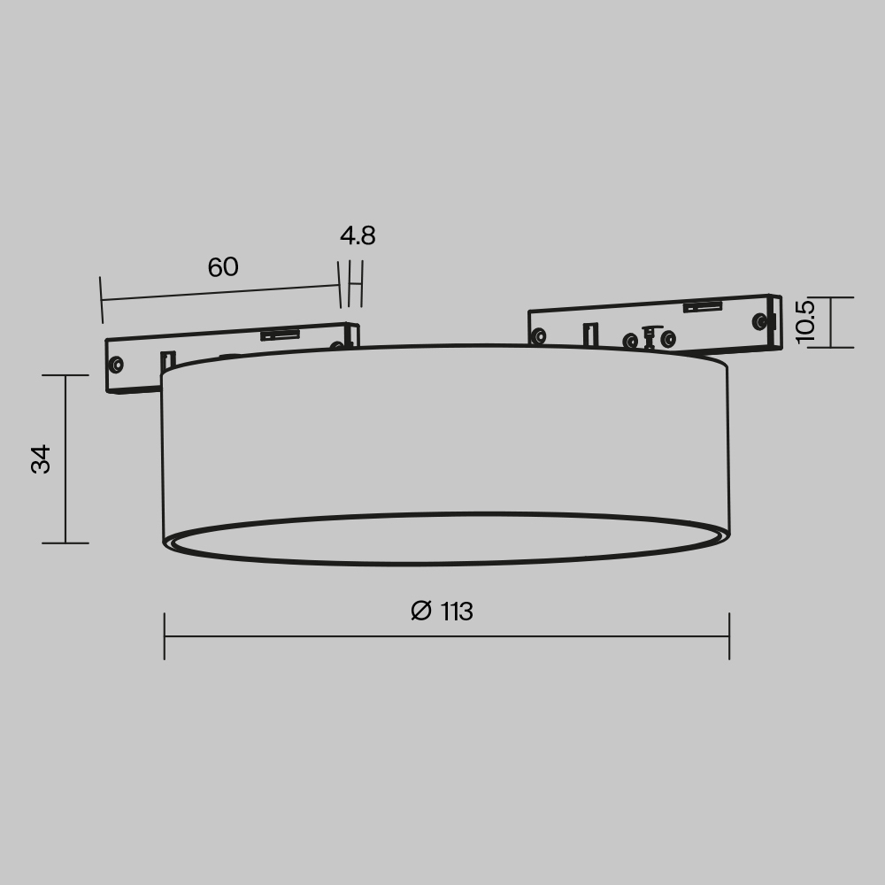 Трековый светильник Maytoni Zon TR189-1-12W3K-BW