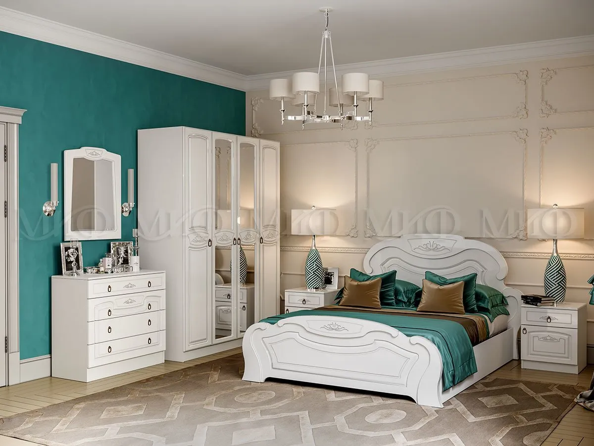 Мебель для спальни Александрина белый глянец Миф