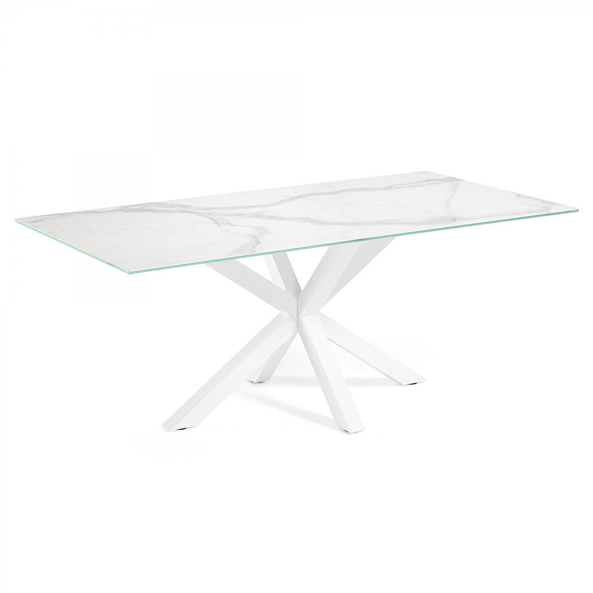 Обеденный стол La Forma Arya 200x100 керамический белый 054210